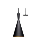 Lampadario Circolare A Forma Di Cono Nero E Oro ALVERLAMP - LCO7003
