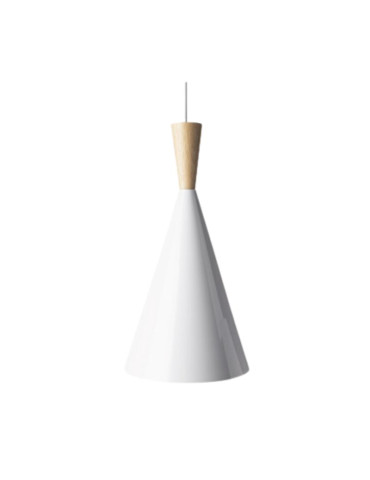 Lampadario Circolare A Forma Di Cono Bianco E Oro ALVERLAMP - LCO7006