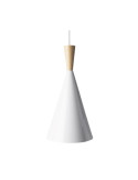 Lampadario Circolare A Forma Di Cono Bianco E Oro ALVERLAMP - LCO7006