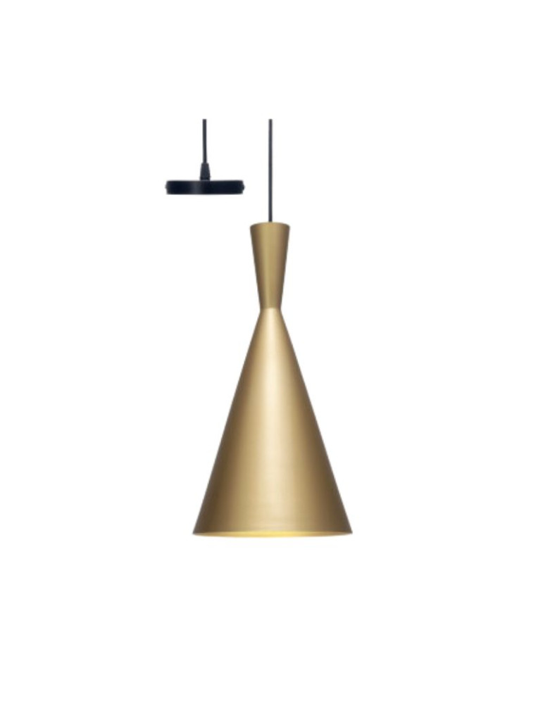 Lampadario Circolare A Forma Di Cono Oro ALVERLAMP - LCO7009