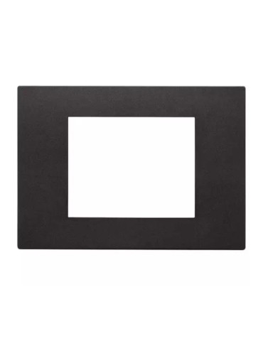 Placca 3 Moduli Nero Serie Linea VIMAR - 30653.02