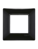 Placca 2 Moduli Nero Serie Plana VIMAR - 14642.05