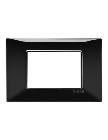 Placca 3 Moduli Nero Serie Plana VIMAR -14653.05