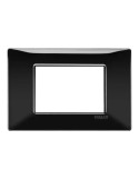 Placca 3 Moduli Nero Serie Plana VIMAR -14653.05
