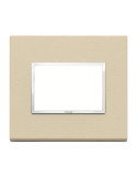 Placca 3 Moduli Crema Serie Eikon VIMAR - 21653.21