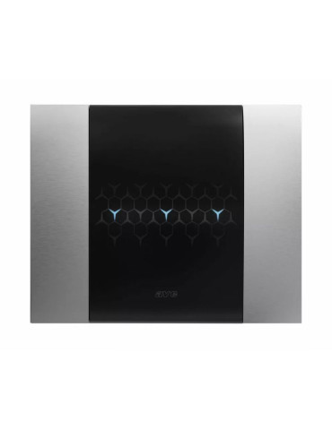 Placca Cornice SMART TOUCH 44 METALLO Acciaio Satinato 3Mod Fino A 6 Comandi AVE - 44PSMTC3AS