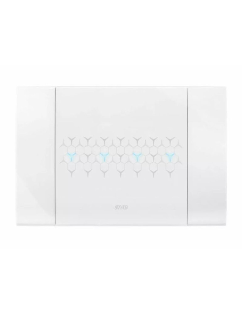 Placca Cornice SMART TOUCH 44 METALLO Bianco Lucido 4Mod Fino A 7 Comandi AVE - 44PSMTC4B