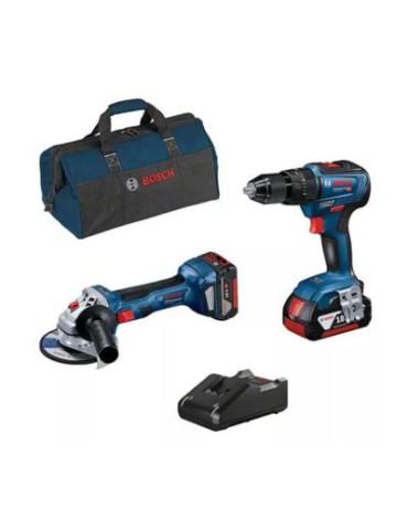 Kit 10V GSB + GWS + 2 Batterie GBA 4.0AH + Caricabatterie Gal + Borsa Portautensili Professional BOSCH - 0615990M4A