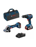 Kit 10V GSB + GWS + 2 Batterie GBA 4.0AH + Caricabatterie Gal + Borsa Portautensili Professional BOSCH - 0615990M4A