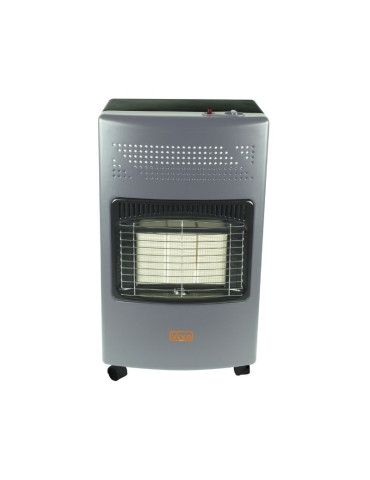 Stufa A Gas Grigio Scuro Con Ruote 4200W Max VINCO - 71406