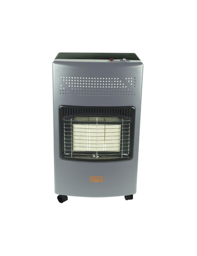 Stufa A Gas Grigio Scuro Con Ruote 4200W Max VINCO - 71406