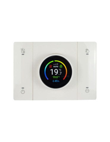 Cronotermostato Smart Connesso T44 Con Rilevatore Umidità Ambiente Bianco Domus AVE - 441CRT-W