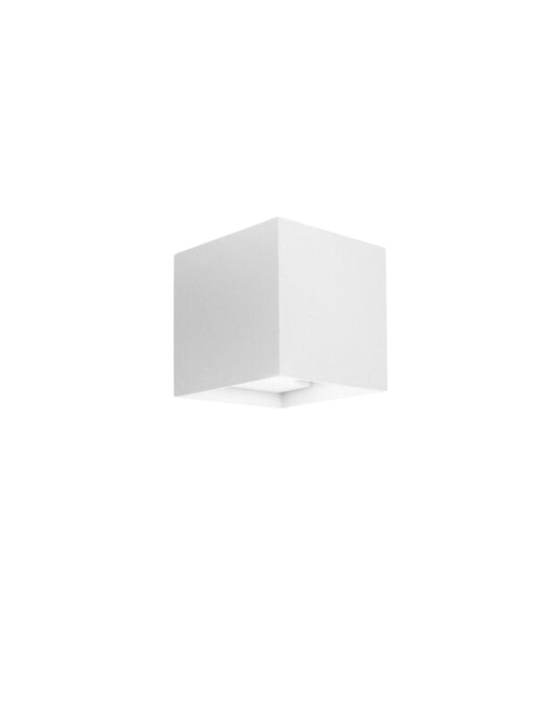 Applique Da Parete In Alluminio 20W MARBELLA BIG SQUARED Bianco Doppia Emissione BOT LIGTHING - MARBELLA20BQK