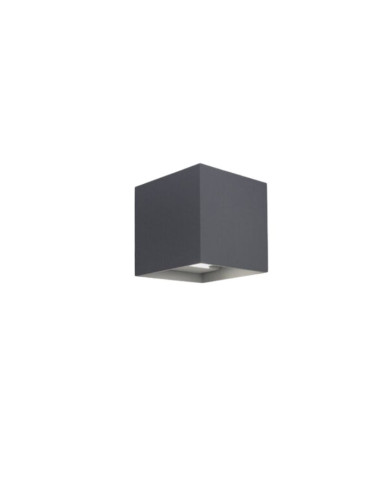 Applique Da Parete In Alluminio 20W MARBELLA BIG SQUARED Antracite Doppia Emissione BOT LIGTHING - MARBELLA20GQK