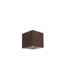 Applique Da Parete In Alluminio 20W MARBELLA BIG SQUARED Corten Doppia Emissione BOT LIGTHING - MARBELLA20CQK