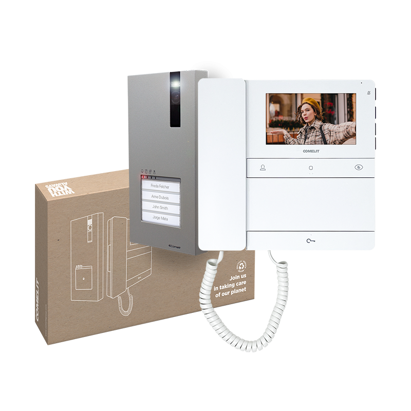 Kit Videocitofono Monofamiliare 2 fili Mini People COMELIT - COEPL8461M