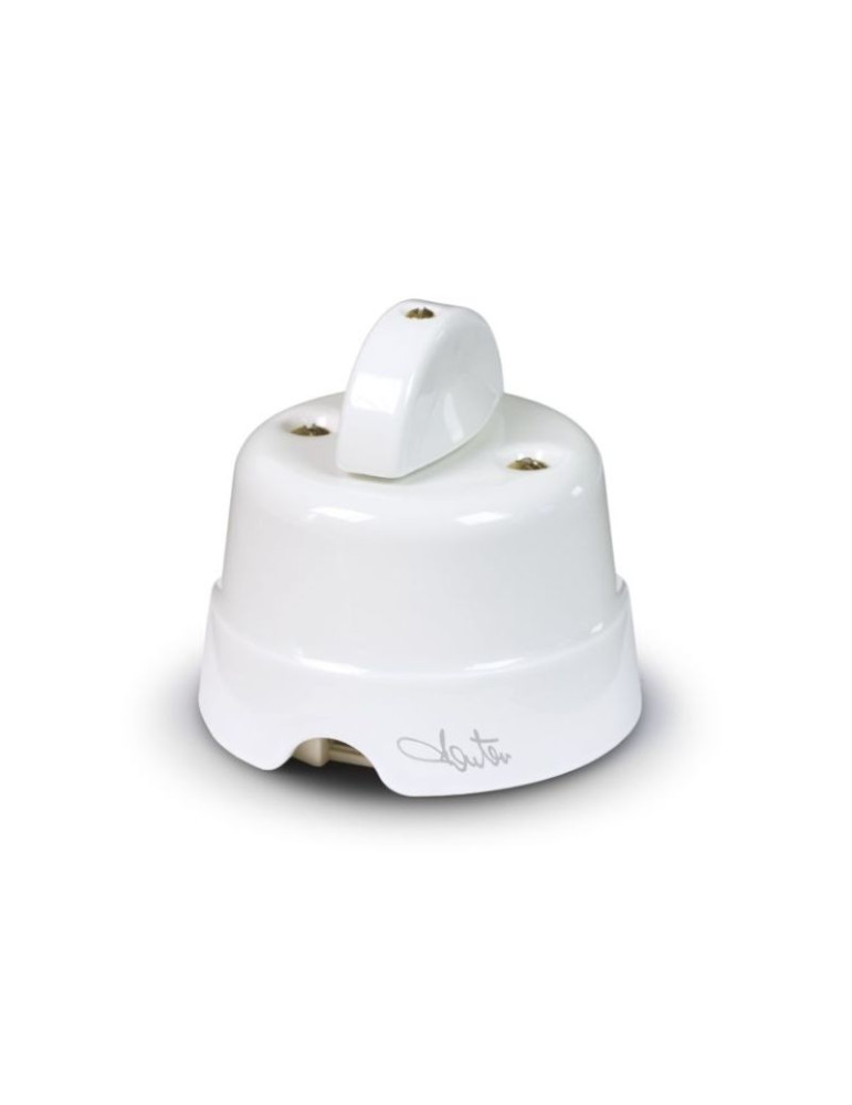 Interruttore Deviatore Rotativo A Manopola In Ceramica Bianca FANTON - 84001