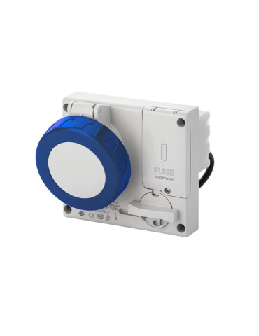 Presa Interbloccata Serie Omnia C/Fus. 2PT 16A Blu SCAME - 406.1683