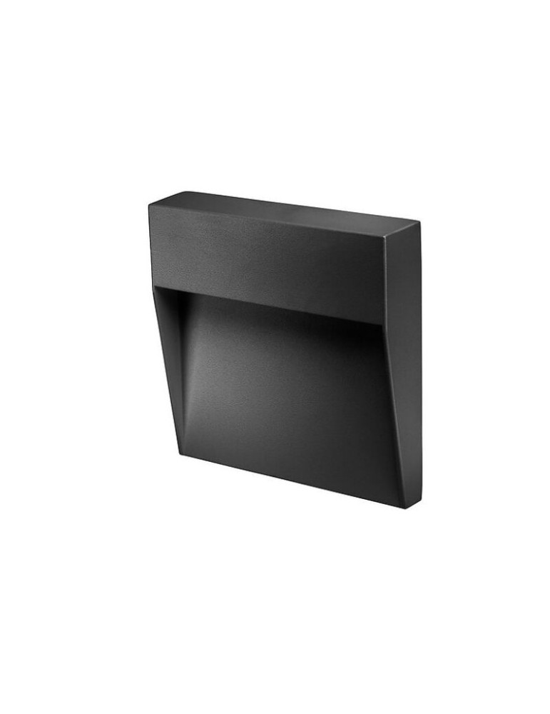 Segnapasso A Led Quadrato BILBAO 6 SQUARED Antracite 6W Per Applicazioni A Parete BOT LIGHTING - BILBAO6GQ