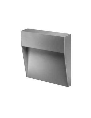 Segnapasso A Led Quadrato BILBAO 6 SQUARED Grigio Marina 6W Per Applicazioni A Parete BOT LIGHTING - BILBAO6MQ
