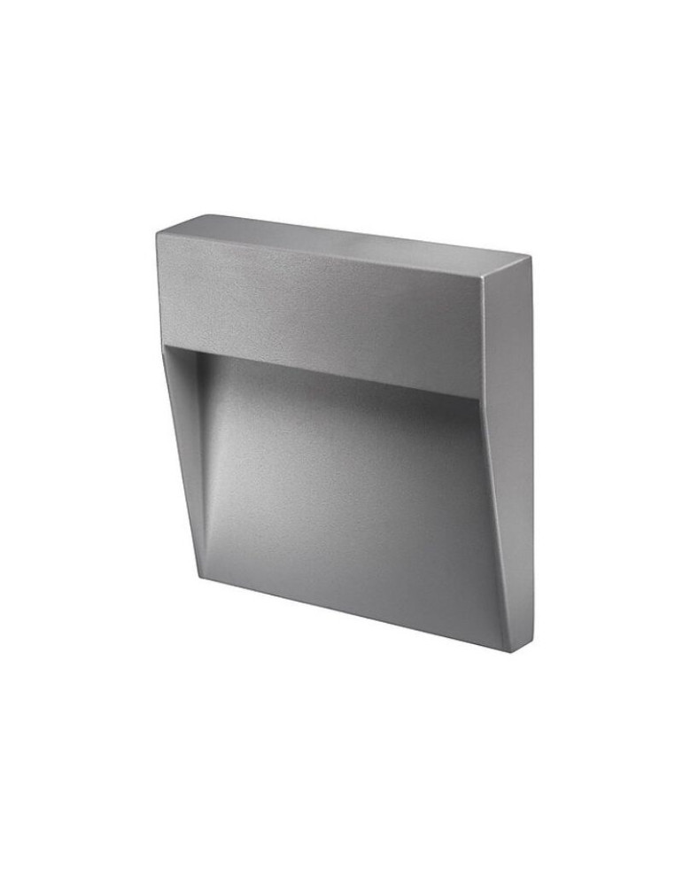 Segnapasso A Led Quadrato BILBAO 6 SQUARED Grigio Marina 6W Per Applicazioni A Parete BOT LIGHTING - BILBAO6MQ