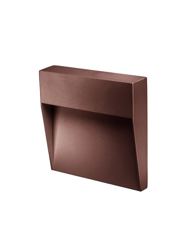 Segnapasso A Led Quadrato BILBAO 6 SQUARED Corten 6W Per Applicazioni A Parete BOT LIGHTING - BILBAO6CQ