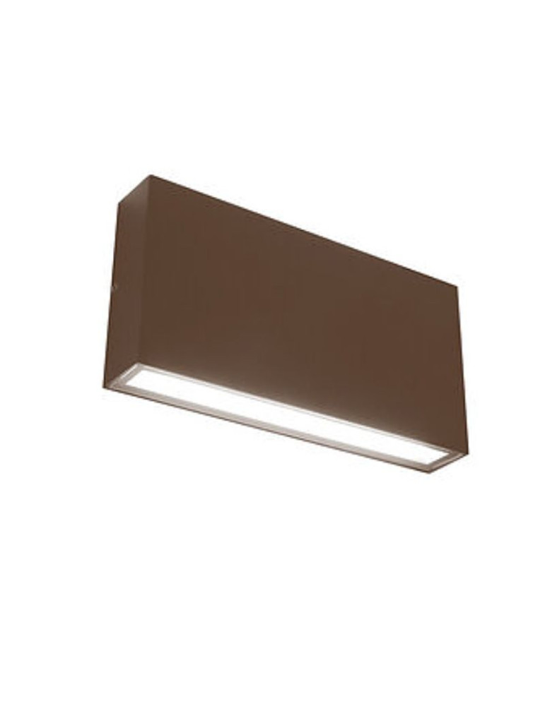 Applique Led Da Parete Rettangolare MADRID 24 Corten Doppia Emissione 24W BOT LIGHTING - MADRID24CK