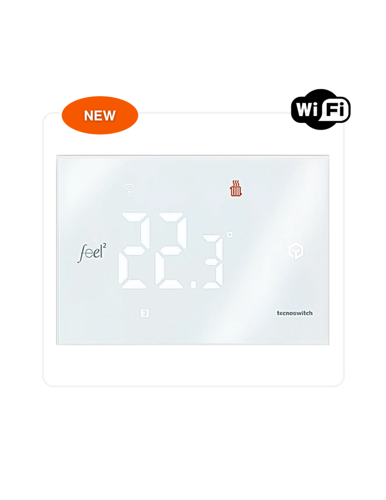 Termostato Touch Programmabile A Parete Wi Fi 230v FEEL2 TECNOSWITCH - TE045WB