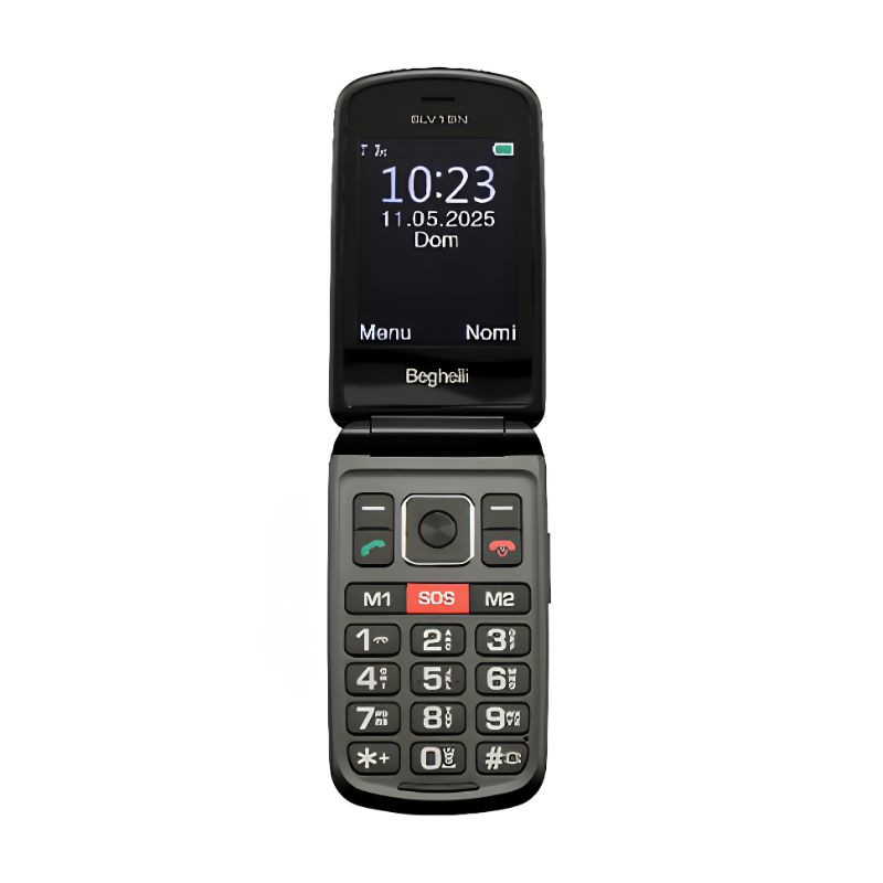 Telefono Salvavita Phon SLV19N Per Sicurezza Anziani Colore Nero BEGHELLI - 9205N