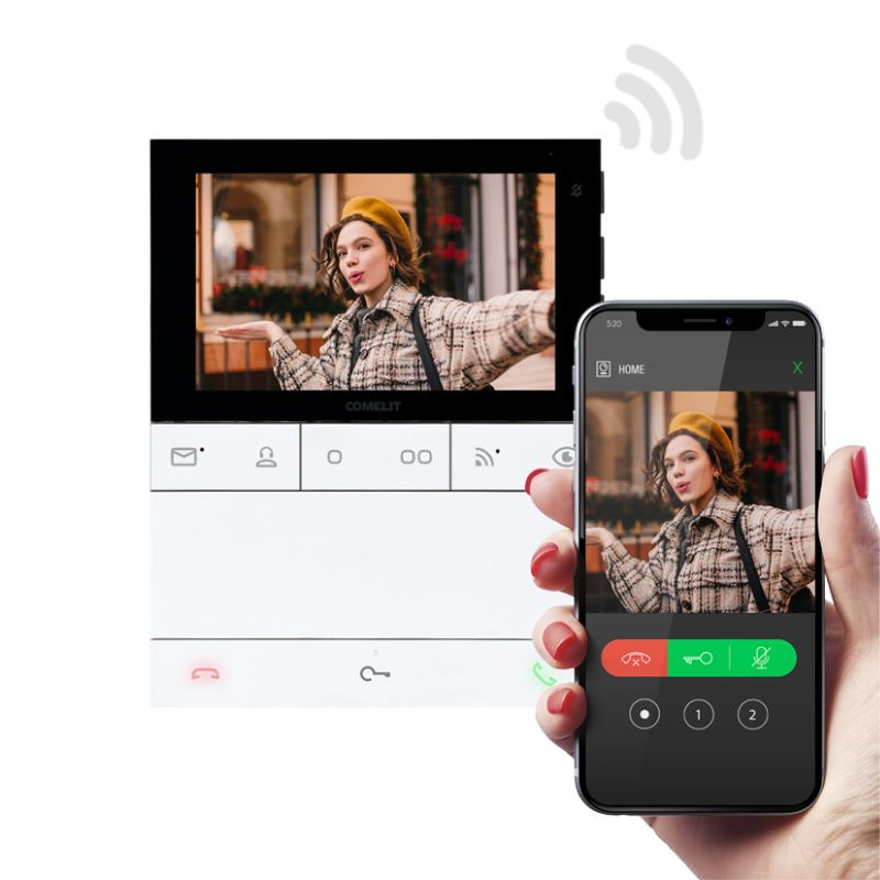 Videocitofono People Vivavoce Wi-Fi 5'' Simplebus 2 COMELIT - PL6741