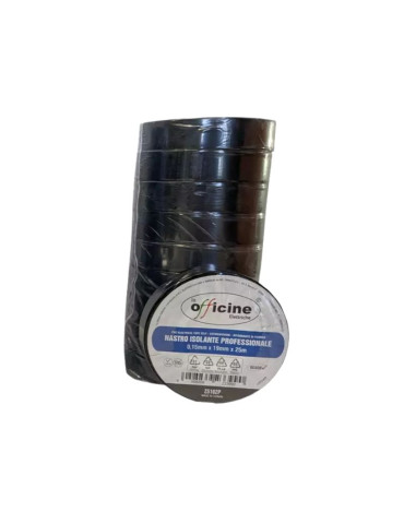 Nastro Isolante PVC Nero 19 mm x 25 m Uso Elettrico 1Pz LE OFFICINE - 25162P