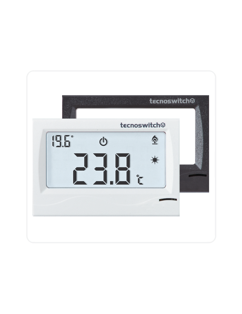 Termostato TINTORETTO 230 Touch Da Incasso Bianco/Antracite TECNOSWITCH - TE315VU