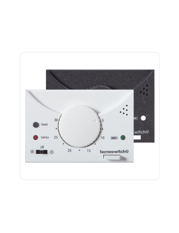 Termostato Elettronico Da Incasso RAFFAELLO Bianco Antracite TECNOSWITCH - TE215BG